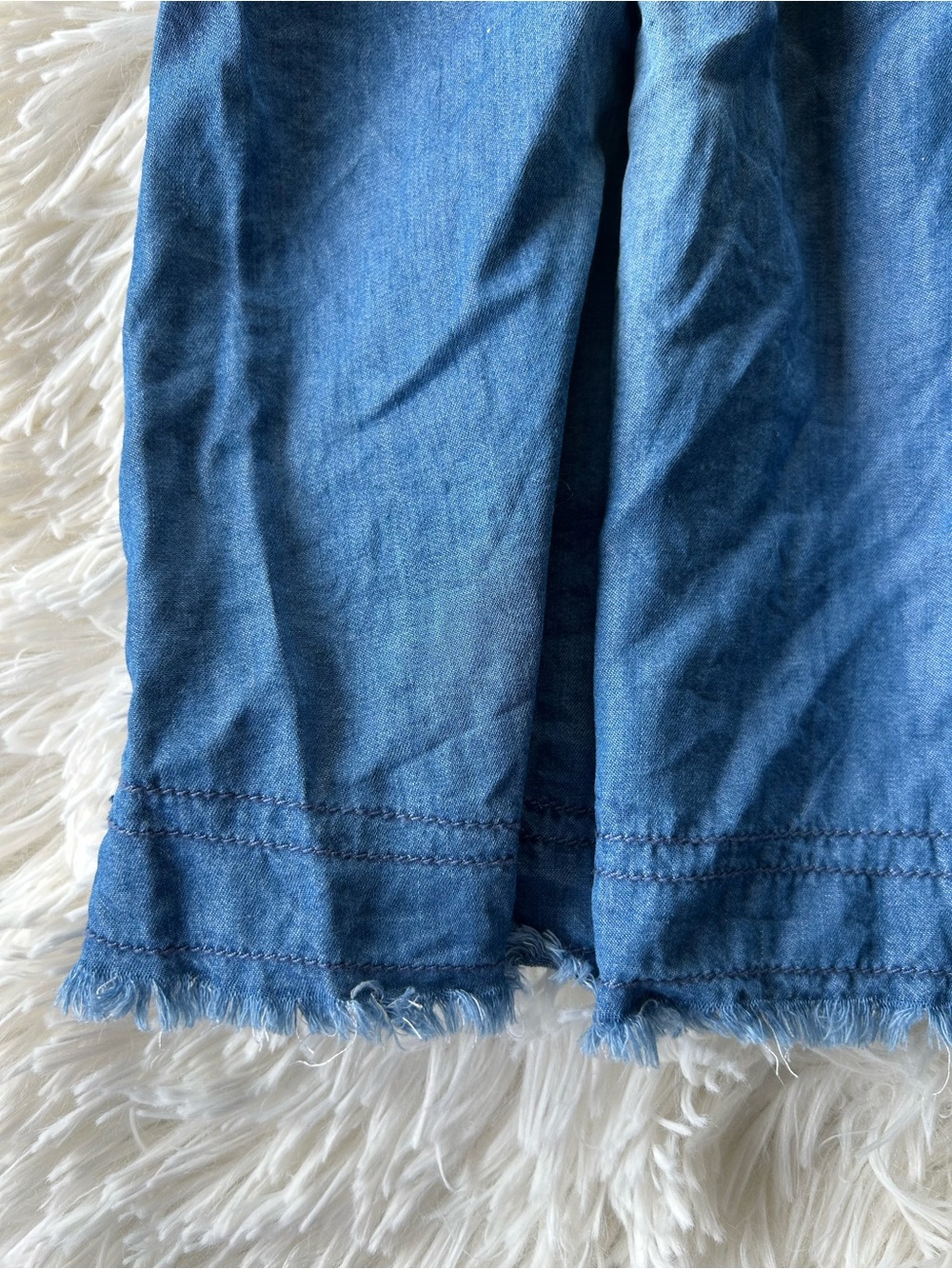 Pilcro | Chambray Smocked Square-Neck Tank - Picture 8 of 10